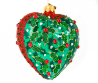 Weihnachtskugel -Herz 9 cm  Nähe zur Natur 1