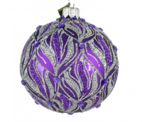 Weihnachtskugel 8 cm Amethyste